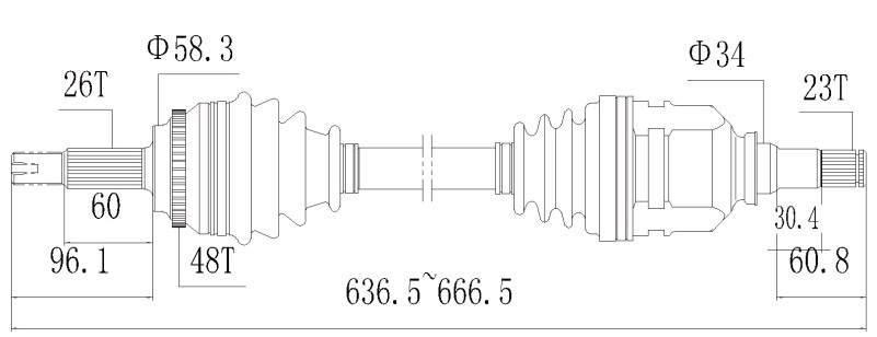 Autotec Ebs Products Drive Shaft Assy